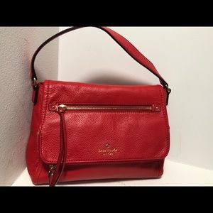KATE SPADE BAG RED LEATHER CROSSBODY!